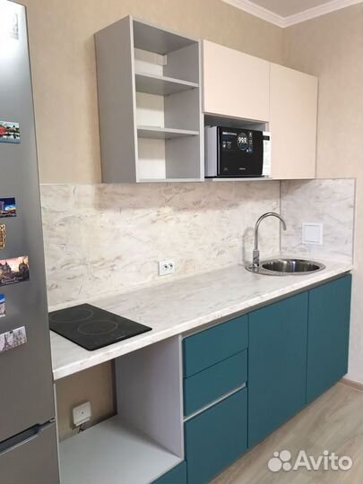 Кухонный гарнитур. Кухня без ручек ксп:30046