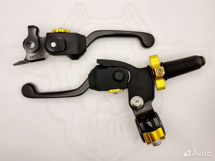 Комплект рычагов сцепления/тормоза otom желтый