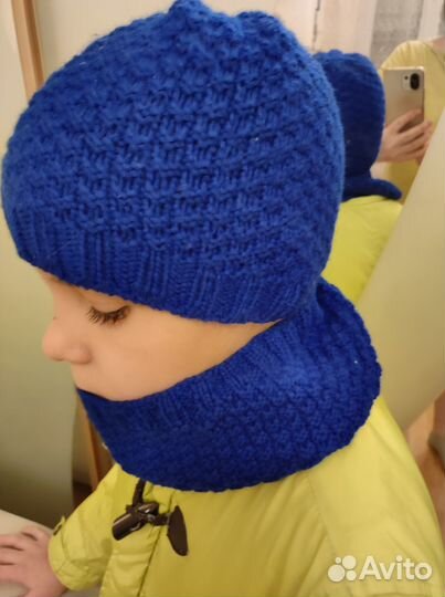 Шапка и снуд д/мальчика 3-6 лет