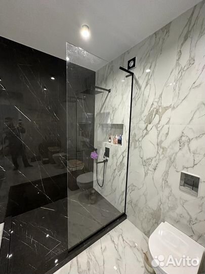 Установка душевых кабин