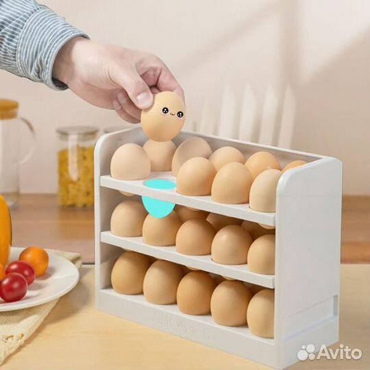 Полка для холодильника 3 ярусная для хранения яиц