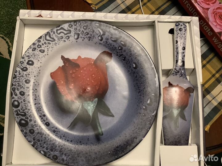 Набор для торта блюдо и лопатка