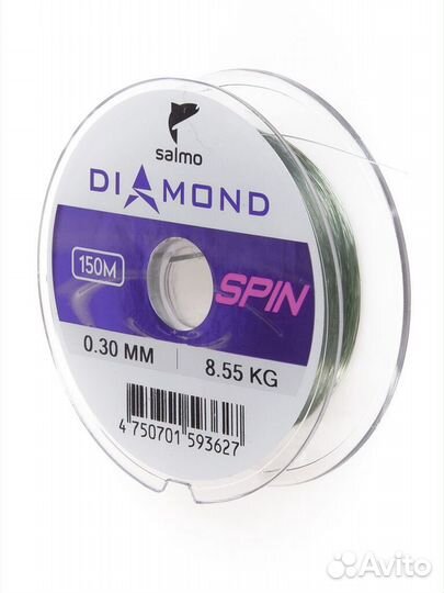 Леска diamond монофильная 150m, 0.30mm, 8.55kg. 