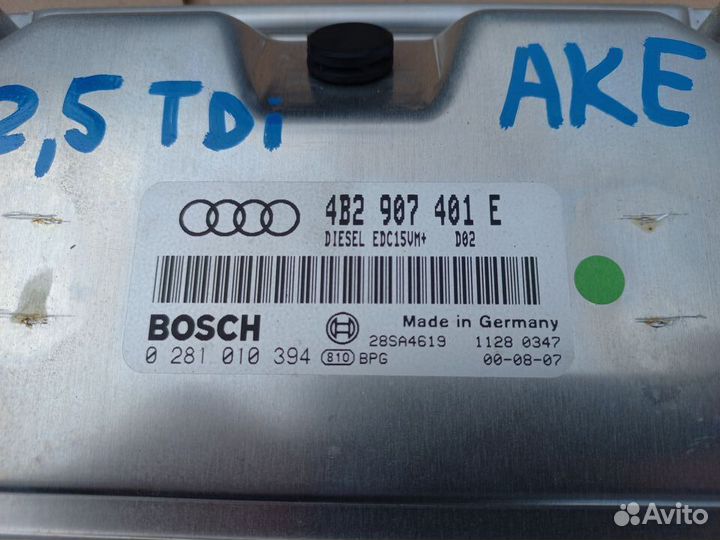 Эбу двигателя VW, Audi 2.5 TDI AKE 4B2907401E