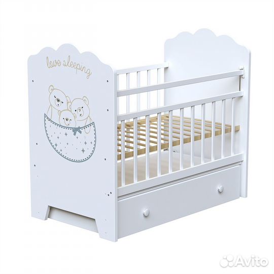 Кровать детская Love Sleeping маятник, ящик
