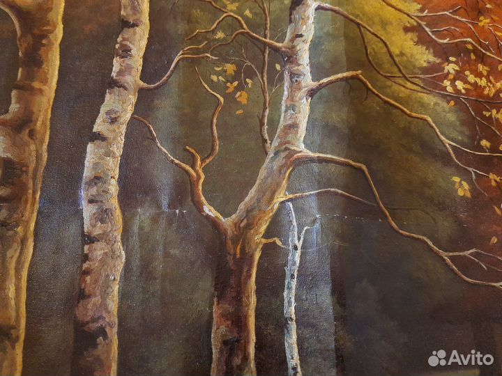 Пейзаж маслом на холсте 1958 года (100х68)