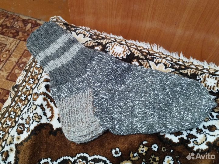 Вязанные шерстяные носки