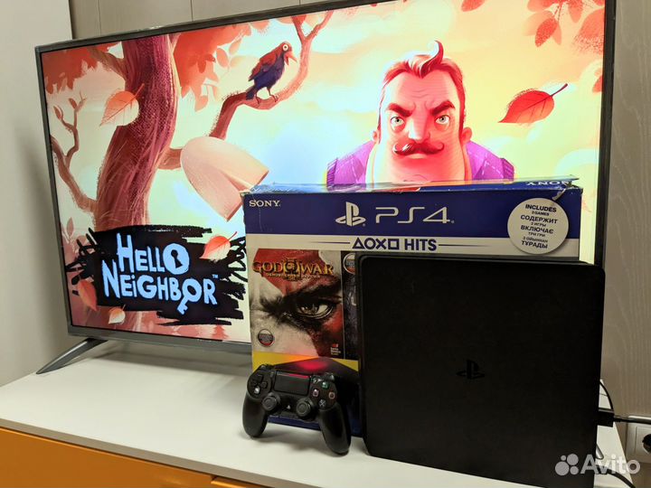 Sony PlayStation 4 slim + 500игр. Комплект