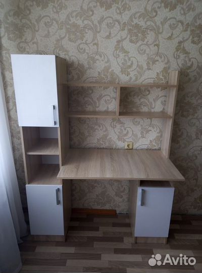 Компьтерный стол пкс-6 Дуб Сонома/Белый глянец