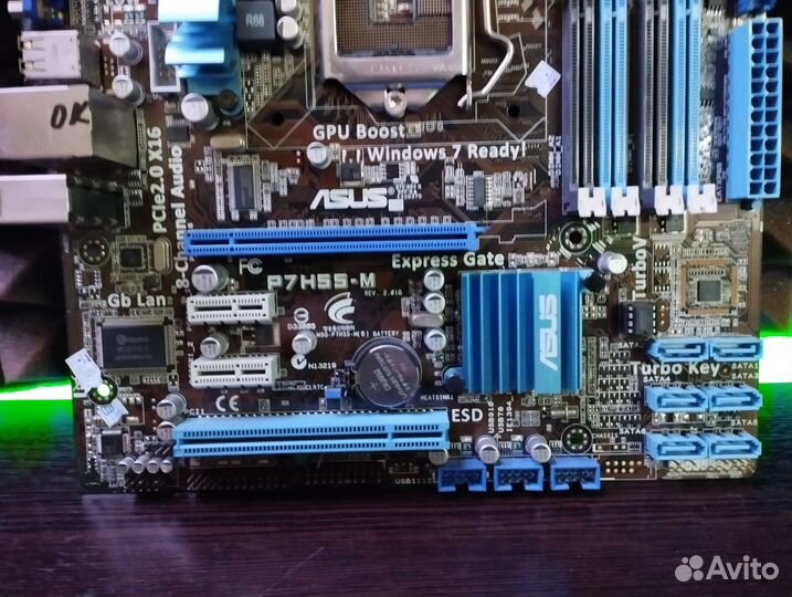 Материнская плата microatx S1156 asus P7H55-M