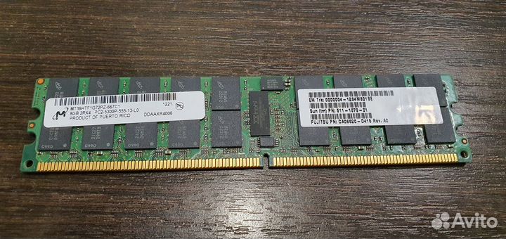 Серверная память 8Gb DDR2-667 PC2-5300P REG ECC