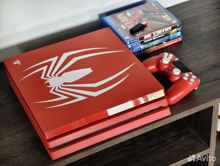 PlayStation 4 Pro Spiderman Edition (прошитая)