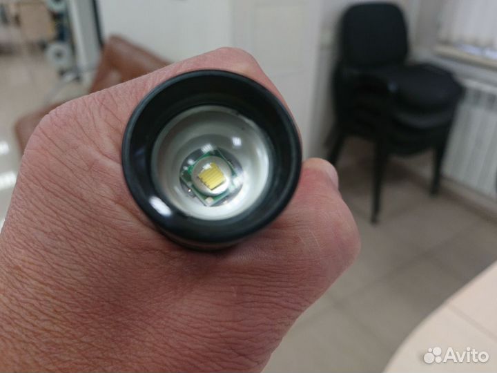 Тактический аккум. фонарь c T6 (1100Lx /Алюм/USB)