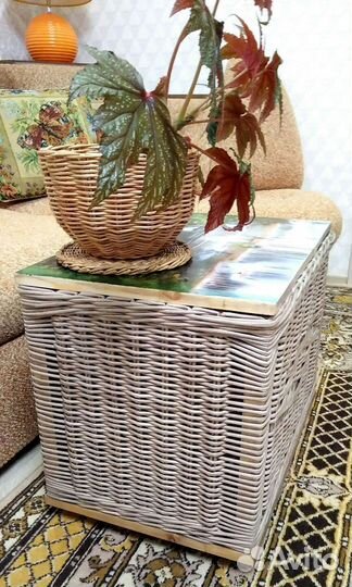 Сундук плетеный для дома и дачи