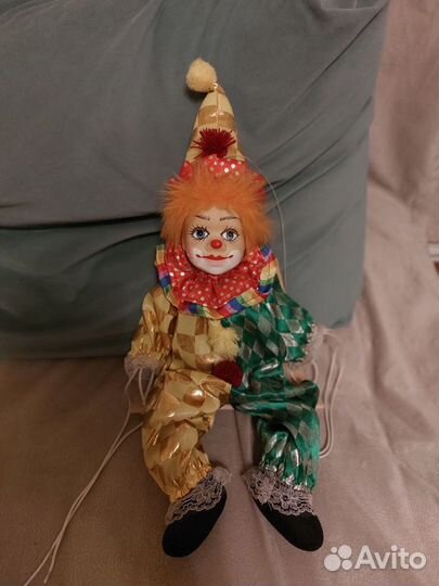 Кукла клоун марионетка 51см