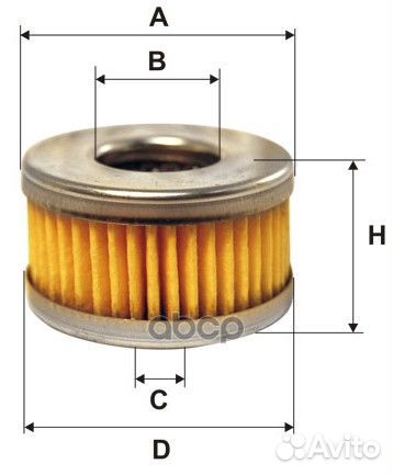 Фильтр газовый для редуктораTomasetto 22х355х16