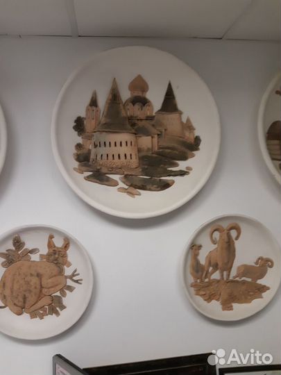 Тарелки декоративные гипсовые (ручная работа)