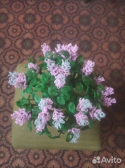 Дерево из бисера сирень