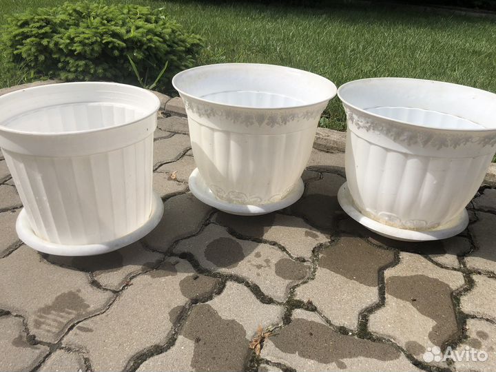 Цветочные горшки пластик
