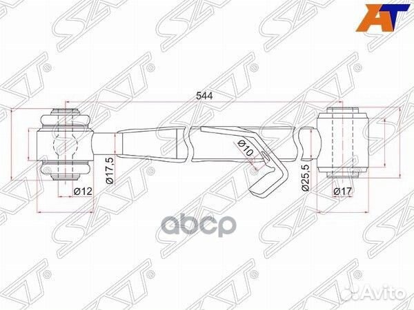 Тяга поперечная задней подвески нижняя toyota R