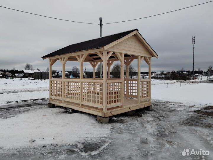Беседка для дачи деревянная