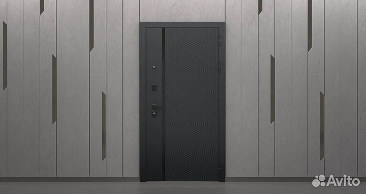 Дверь с зеркалом Ньюкасл стальная