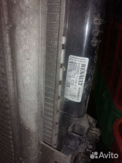 Рено логан сандеро кассета радиаторов 102 т км