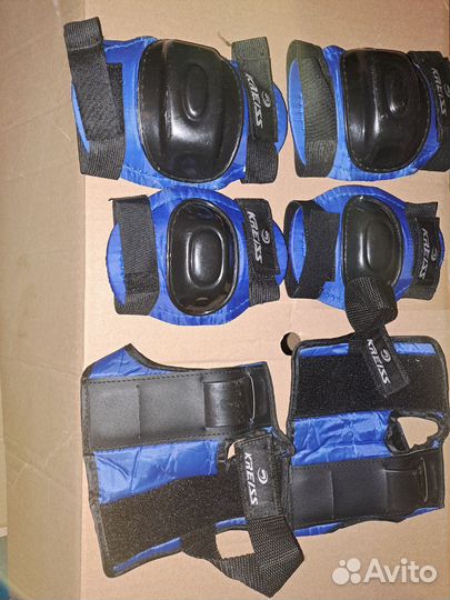 Роликовые коньки детские с защитой раздвижные