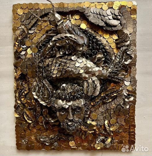 Картина абстракция объемная мозаика