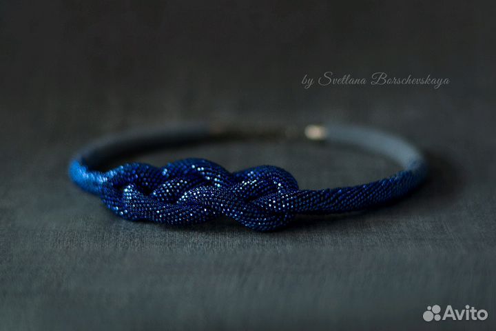 Колье Жозефина из чешского бисера