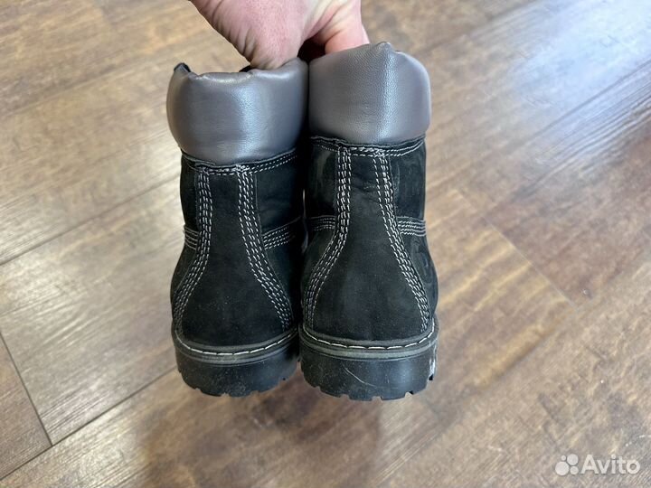 Ботинки мужские демисезонные черные нубук