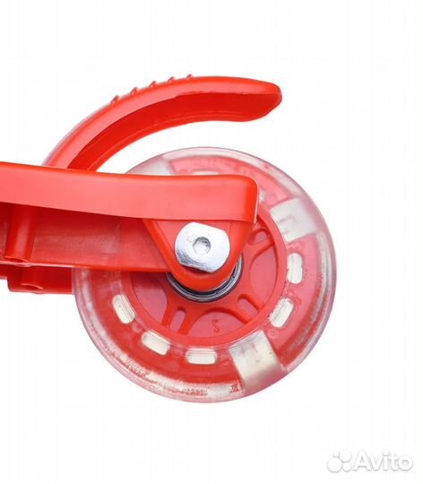 Самокат трёхколёсный rocket R0077, красный