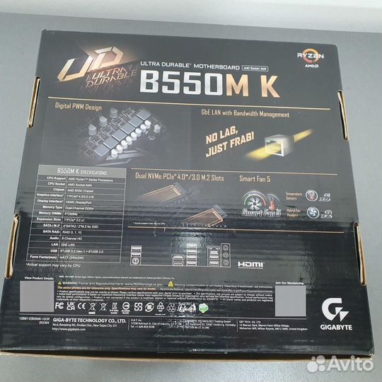 Материнская плата gigabyte B550M K AM4