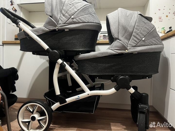 Коляска для двойни 3 в 1 AroTeam Twinat Duo