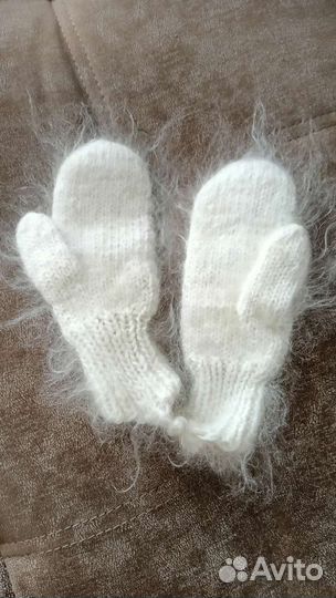 Варежки женские пуховые