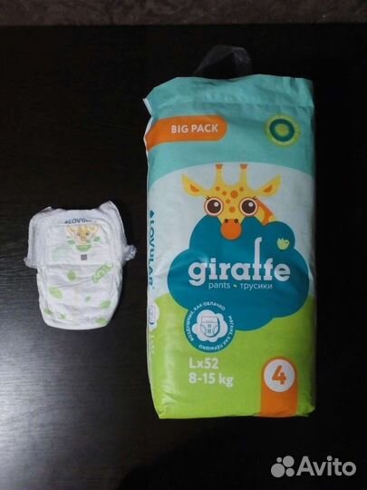 Подгузники трусики 4 giraffe 8-15