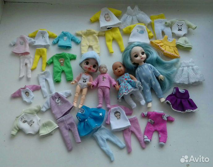 Одежда для кукол и пупсов от 7см до 21см