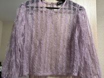 Блузка прозрачная сеточка фиолетовая 42-44-46р
