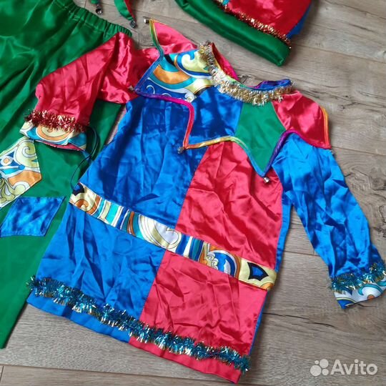 Новогодний костюм детский Петрушка, клоун