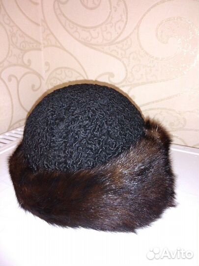 Шапка из норки и каракуля