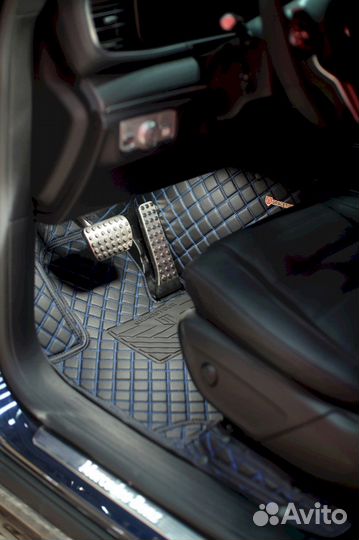 3Д коврики из экокожи Mercedes