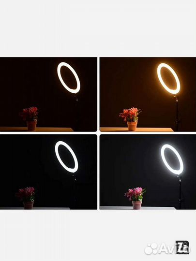 Кольцевая лампа на прищепке 16см