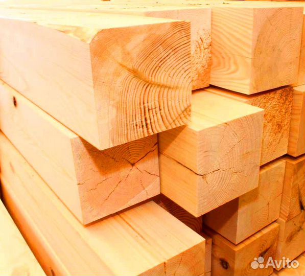 Строганный брус 90х140мм, сосна, гост