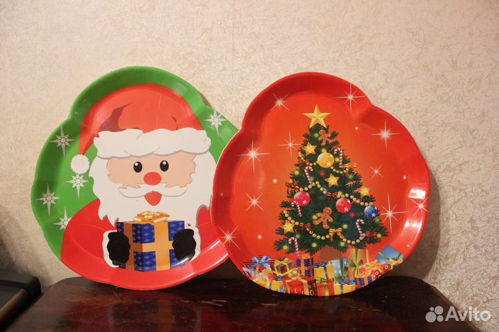 Тарелки новогодние (подносы)