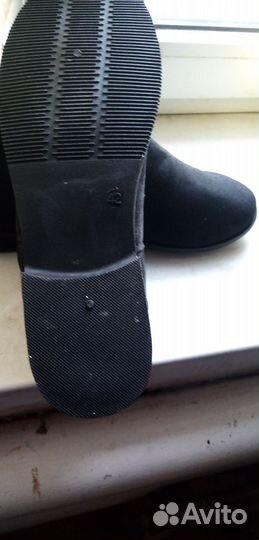 Полусапоги замшевые