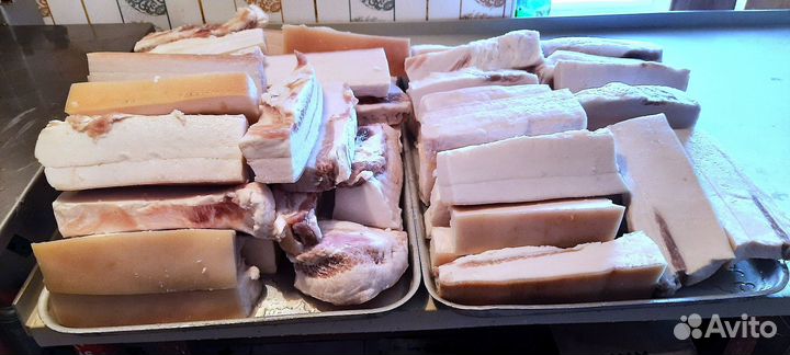 Сало домашнее соленое и копчёное