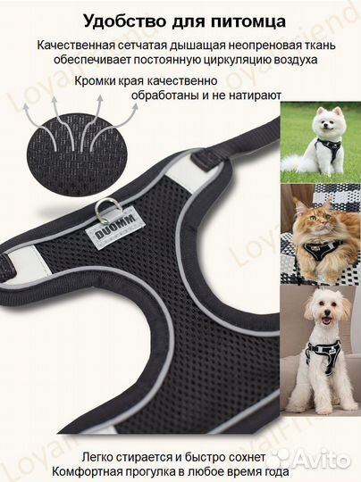 Шлейка для собак мелких и средних пород