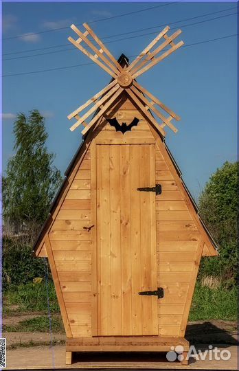 Уличный туалет деревянный TOP223