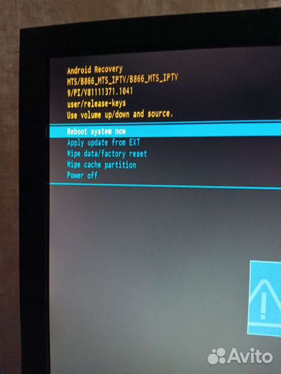B866 (МТС) тв приставка входит в рекавери меню