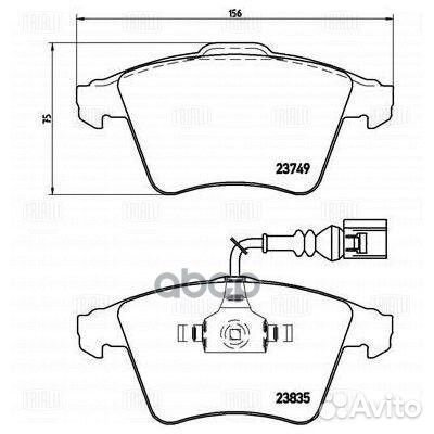 Колодки тормозные дисковые перед PF4374 Tr